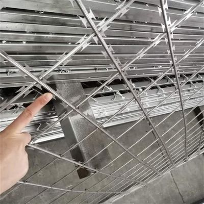 12 μεγέθους κόκκινο γαλβανισμένο συρματόπλεγμα από σίδηρο με κλωστή σταυρό ξυράφι με κλωστή αντιανυψωτική εύκολη εγκατάσταση προστατευτικό φράχτη κατασκευής